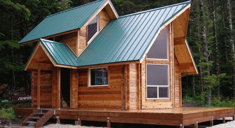 cabaña de madera barata