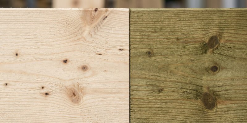 apariencia madera pino vs pino tratado
