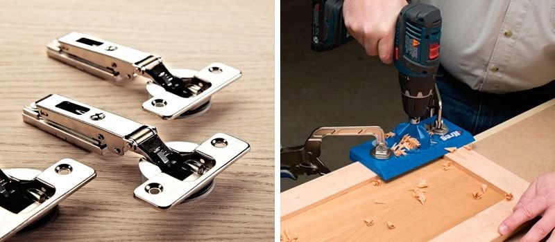 Bisagras de cazoleta tipos