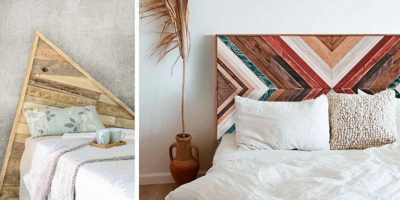 cabeceros de pino reciclado