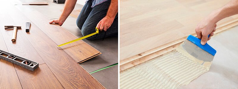 colocación tarima multicapa