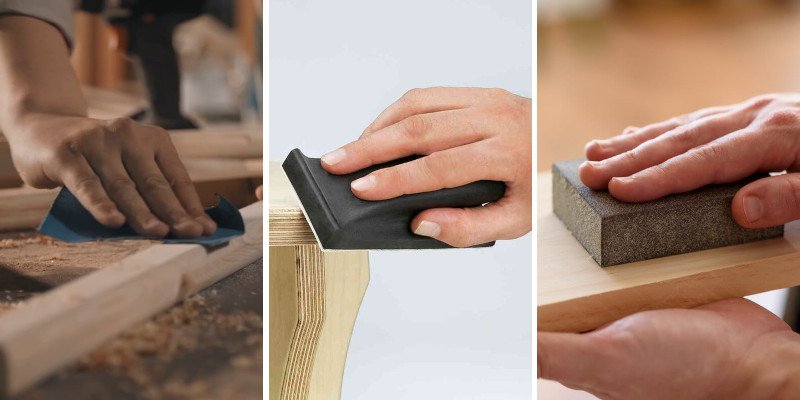 herramientas para lijar madera a mano