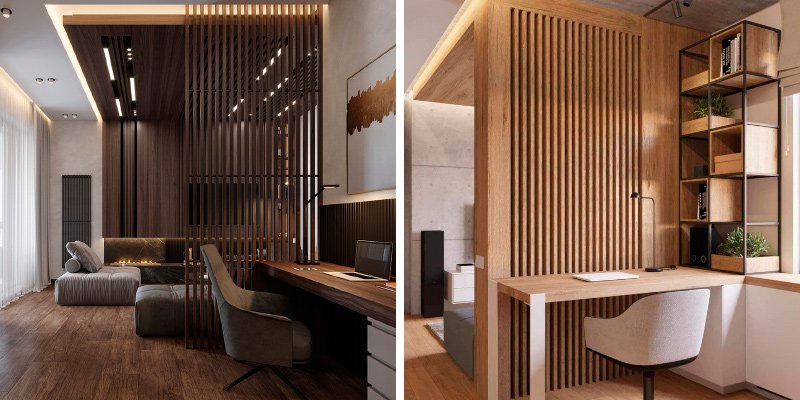 listones de para madera para separar despacho