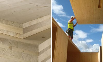 Construcción con Paneles o Madera Contralaminada (CLT)