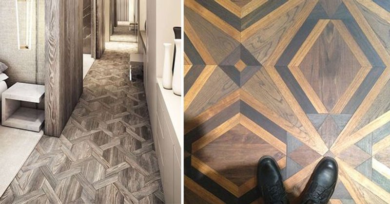 suelos geométricos madera