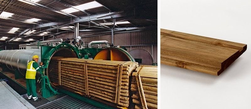 madera tratada en autoclave