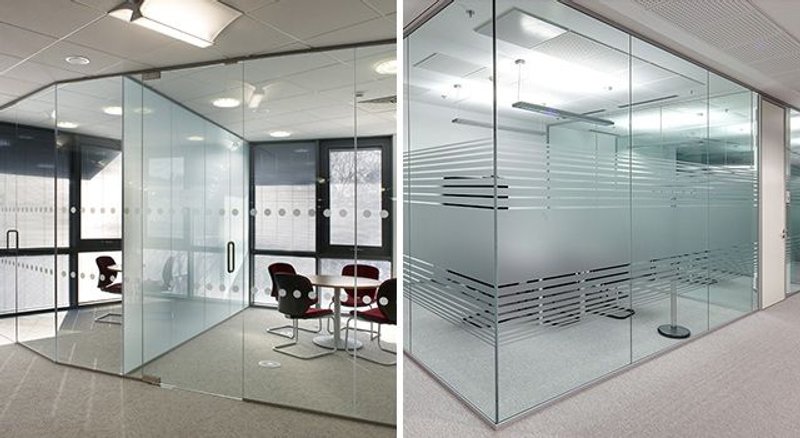 mamparas de cristal para oficinas