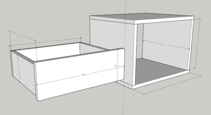 bricolaje piezas mesilla de noche