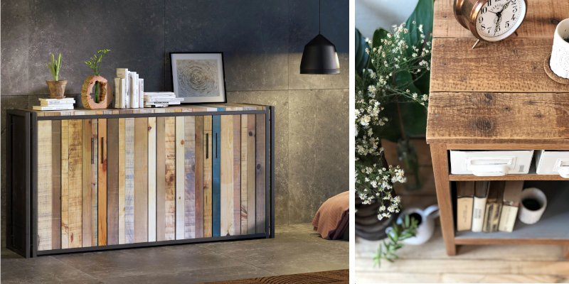 Muebles con madera reciclada