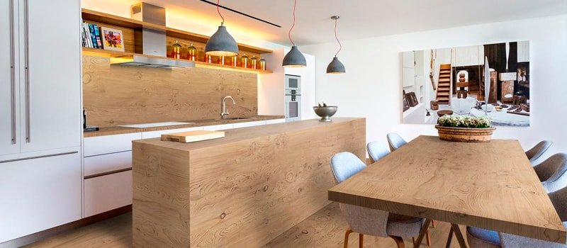 encimera porcelánico imitación madera