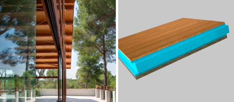 panel sandwich madera