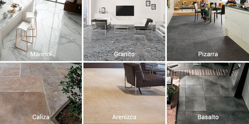 tipos de suelos de piedra