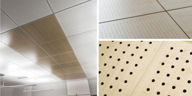 falso techo de madera registrable