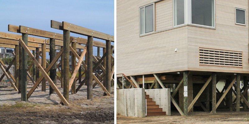 pilotes de madera cimentación