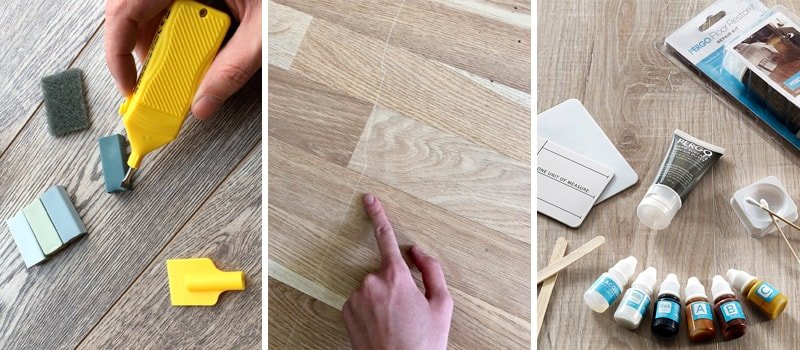 reparar arañazo suelo laminado