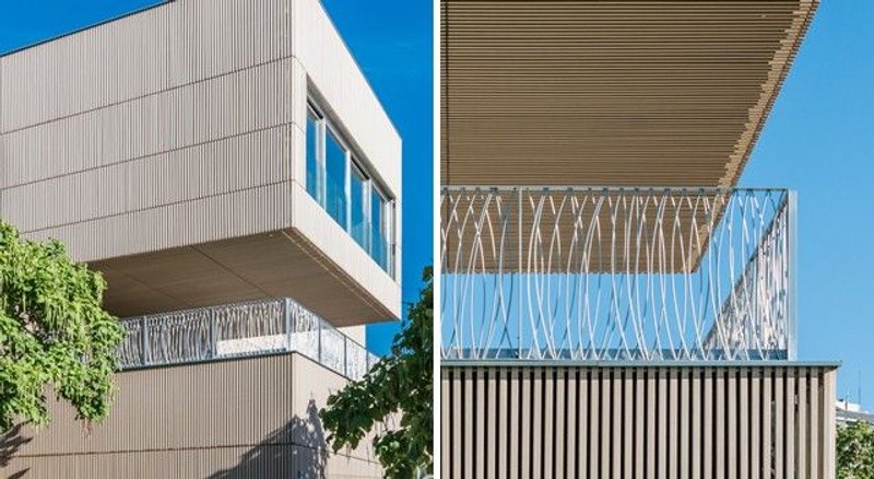 casa revestida madera sintética