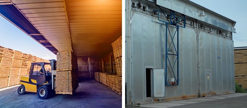 secado madera en horno