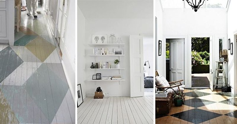 suelos de madera pintada