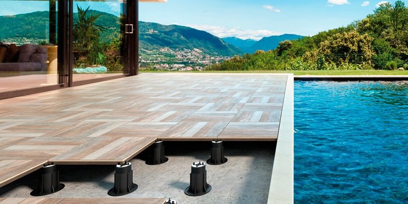 suelo técnico exterior elevado