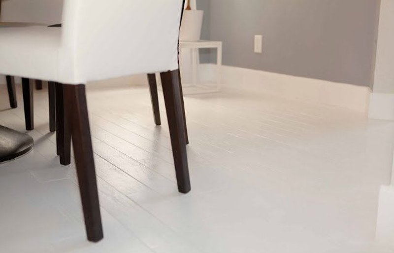 Parquet pintado blanco