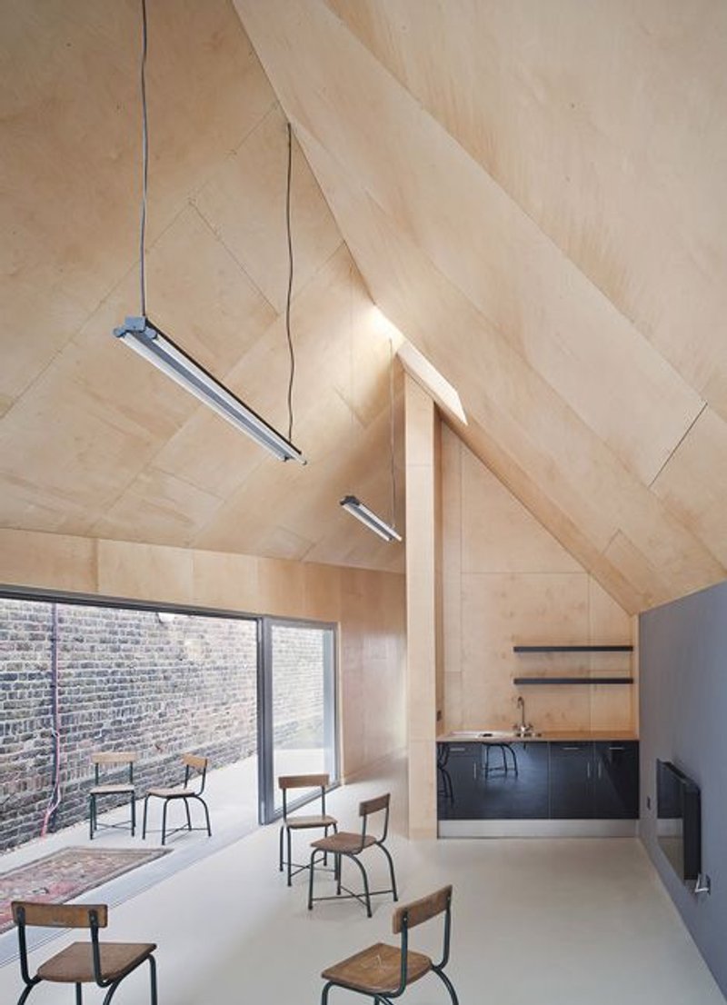 fotografia techo a dos aguas panelado