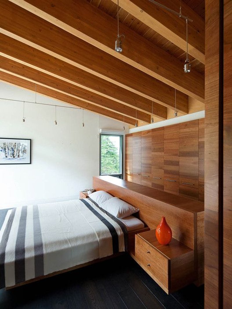 vigas de madera y machiembrado