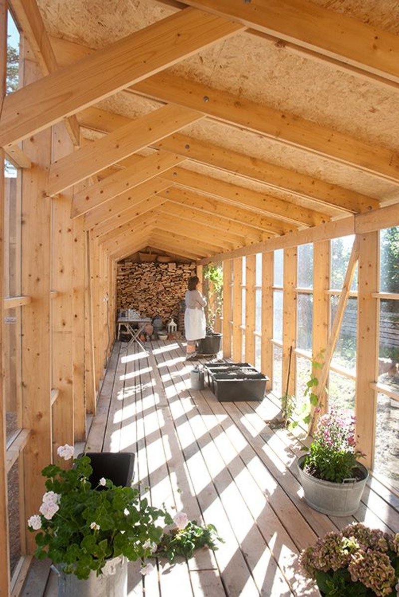 imagenes de techo de madera a dos aguas