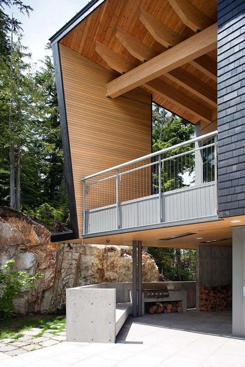 techo exterior en madera