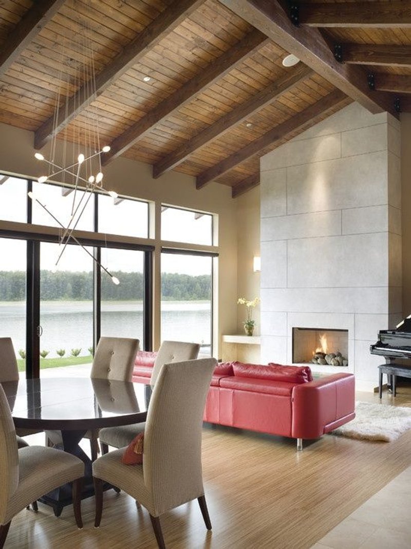 techo interior de madera y machihembrado