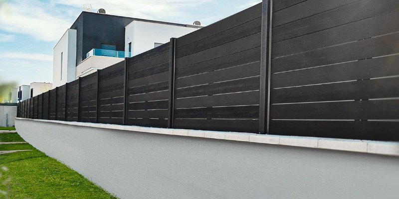 valla de composite para jardín