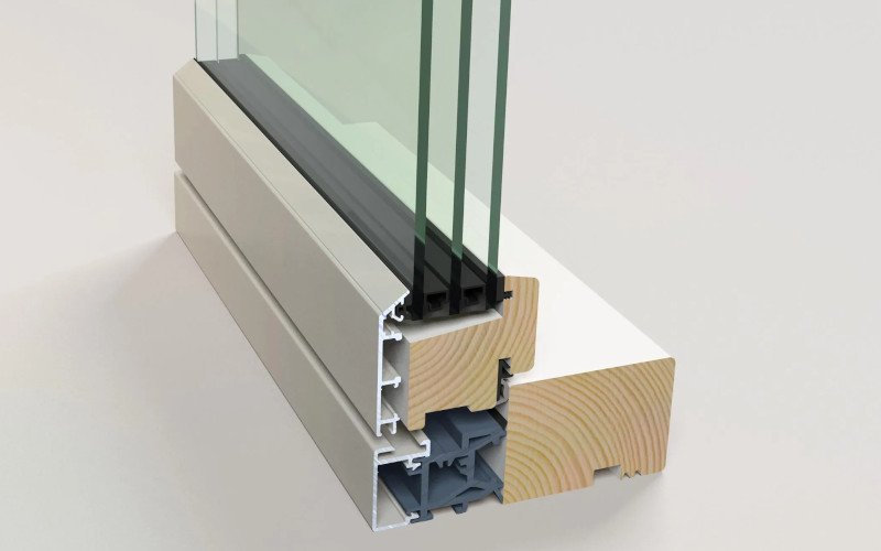 ventanas de aluminio y madera de diferentes especies