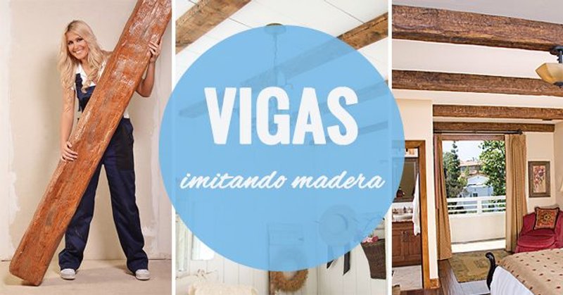 vigas de imitación de madera